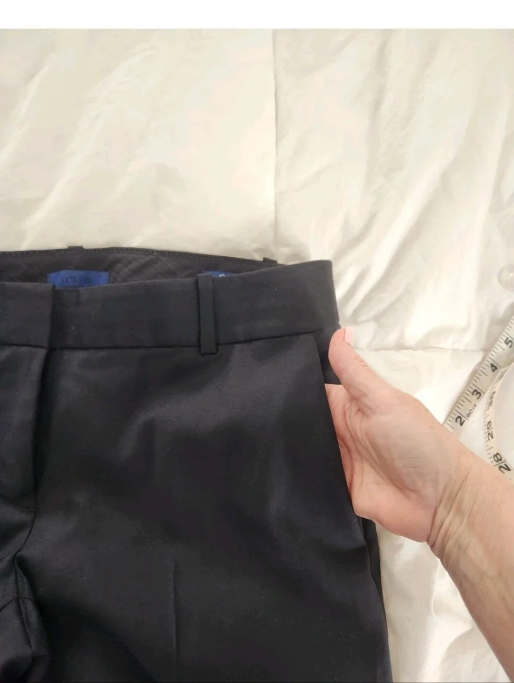 J.Crew City Fit Super 120s Wool Dress Pants Black Women's 6 Tall Career